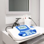Audiometric hearing testing machine