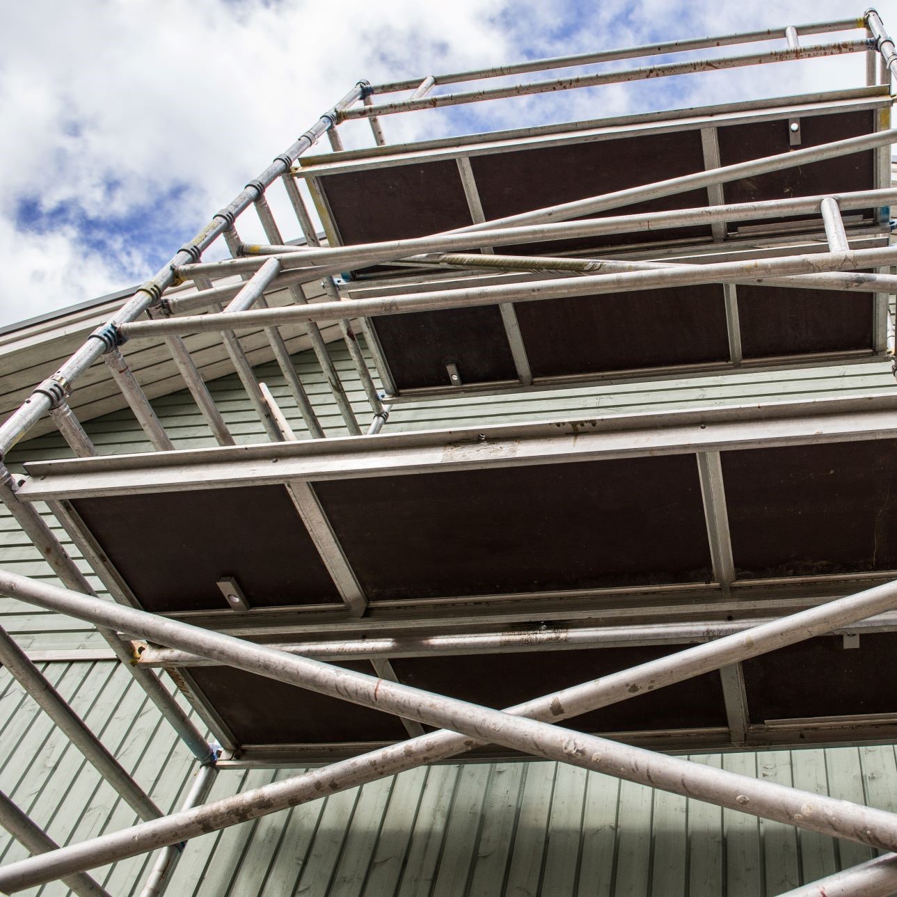 Mobile Tower Scaffolding outside a building