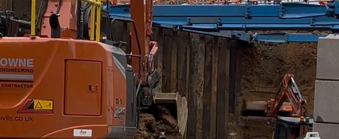 Men working on the Wymondham subway