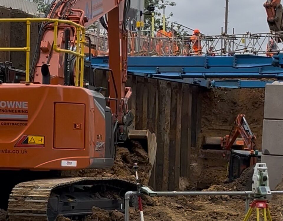 Men working on the Wymondham subway