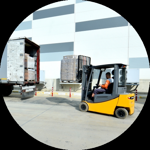 Forklift with Lorry